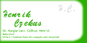 henrik czekus business card